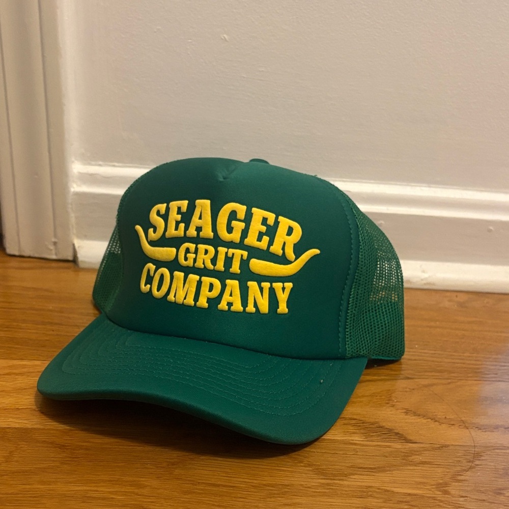 Seager Grit Company Green and Yellow Trucker Hat